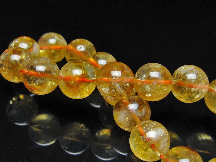 虹入り シトリン ブレスレット 11mm [t366-13877] 2枚目