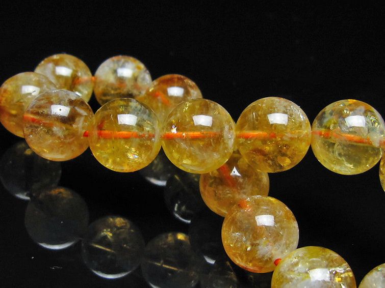 虹入り シトリン ブレスレット 13mm [t366-13890] 2枚目