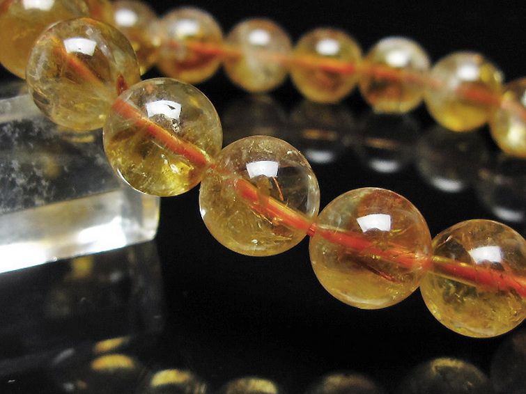虹入り シトリン ブレスレット 10mm [t366-13902] 3枚目