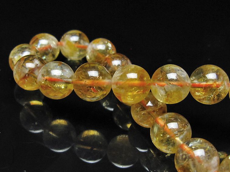 虹入り シトリン ブレスレット 10mm [t366-13932] 2枚目