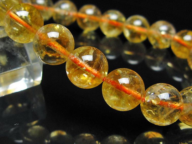 虹入り シトリン ブレスレット 10mm [t366-13935] 3枚目