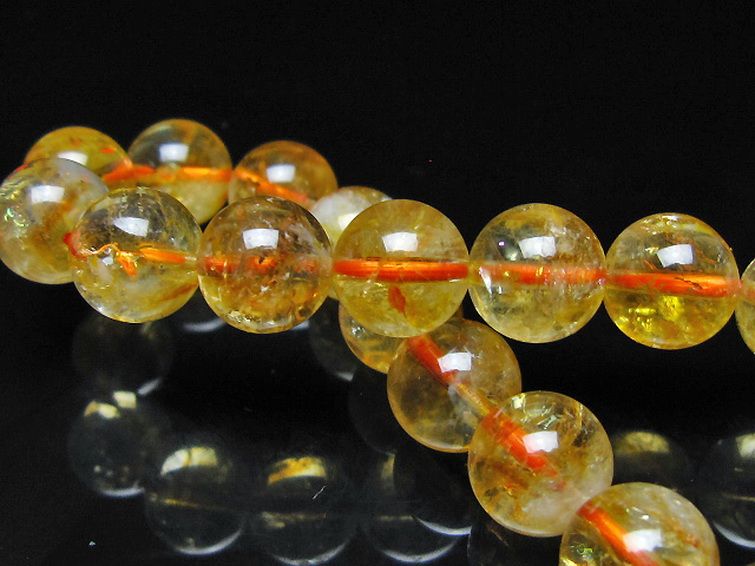 虹入り シトリン ブレスレット 10mm [t366-13936] 2枚目