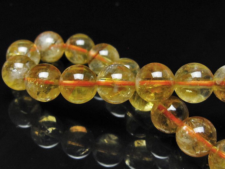 虹入り シトリン ブレスレット 10mm [t366-13937] 2枚目