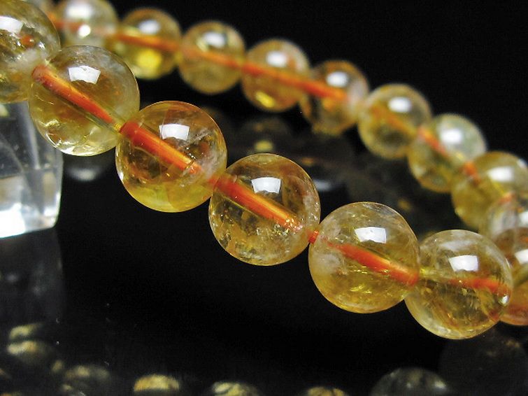 虹入り シトリン ブレスレット 10mm [t366-13937] 3枚目