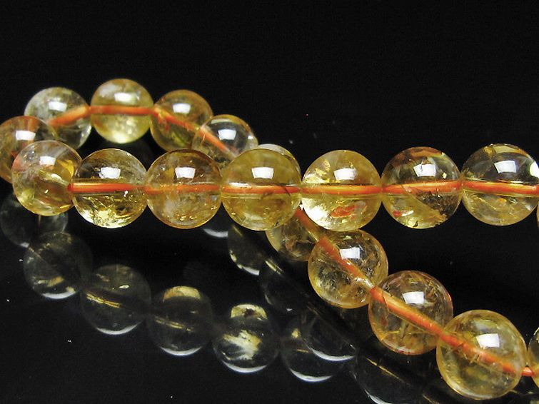 虹入り シトリン ブレスレット 10mm [t366-13961] 2枚目