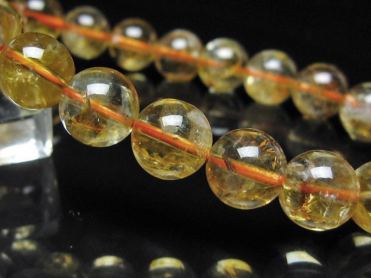虹入り シトリン ブレスレット 10mm [t366-13961] 3枚目
