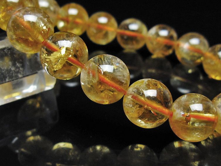 虹入り シトリン ブレスレット 12mm [t366-13968] 3枚目