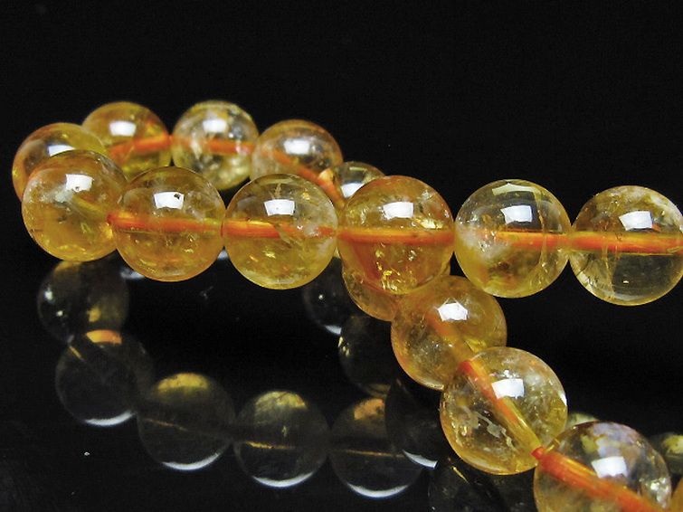 虹入り シトリン ブレスレット 10mm [t366-13982] 2枚目
