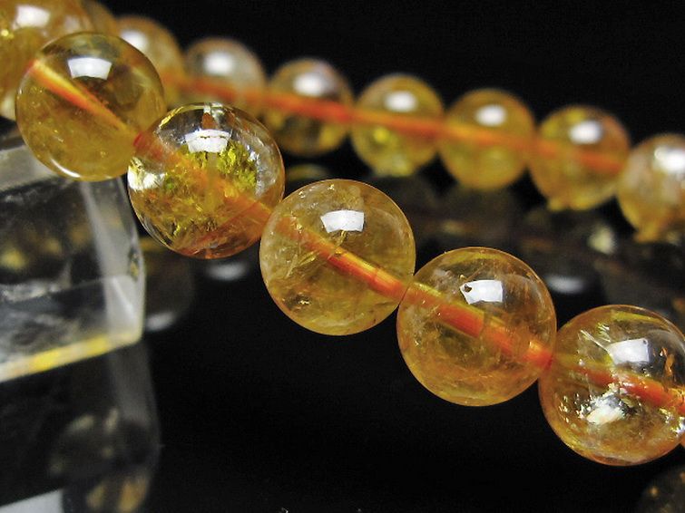 虹入り シトリン ブレスレット 10mm [t366-13982] 3枚目