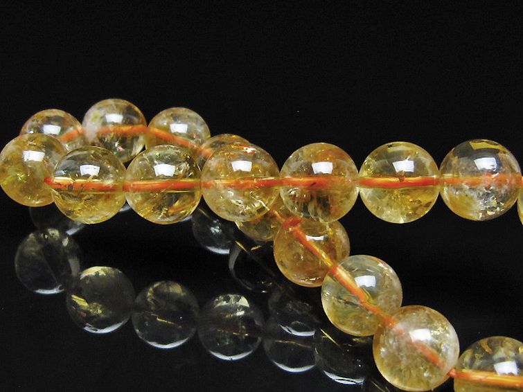 虹入り シトリン ブレスレット 10mm [t366-13998] 2枚目