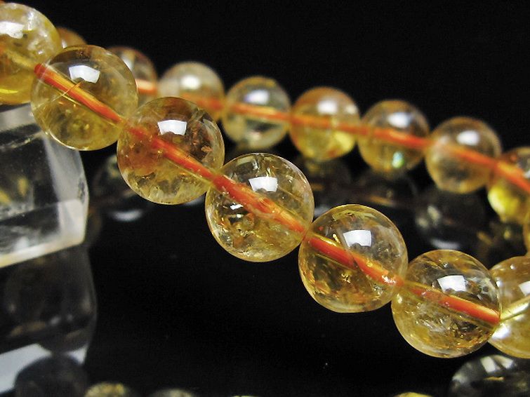 虹入り シトリン ブレスレット 10mm [t366-13998] 3枚目