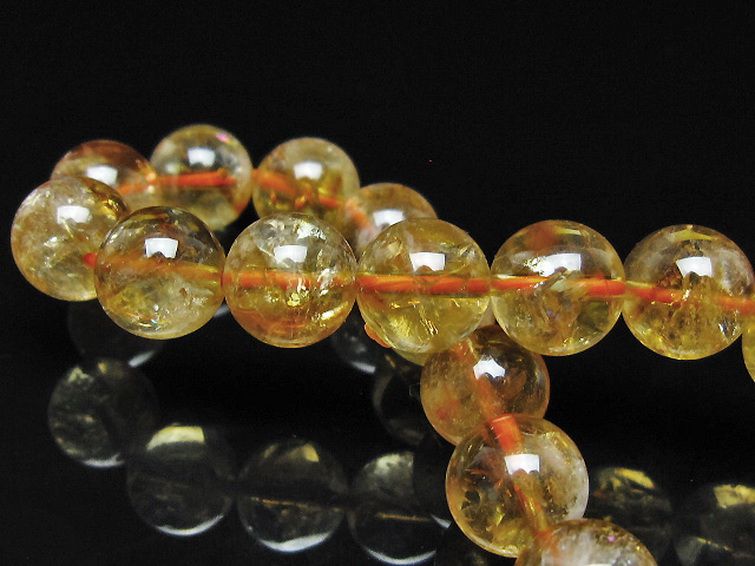 虹入り シトリン ブレスレット 10mm [t366-13999] 2枚目