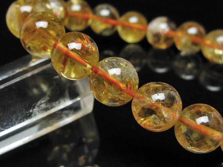 虹入り シトリン ブレスレット 10mm [t366-13999] 3枚目