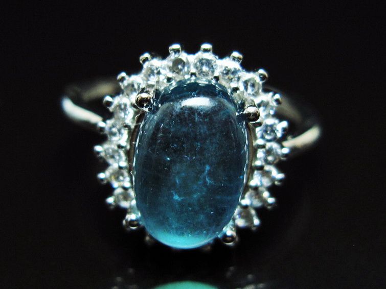 アクアマリン 指輪 (17号)[T367-7292] 1枚目