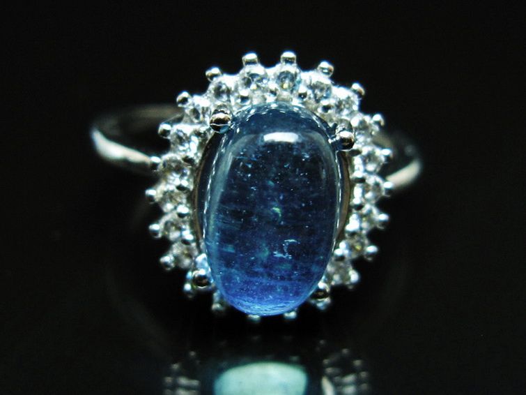 アクアマリン 指輪 (16号)[T367-7311] 1枚目