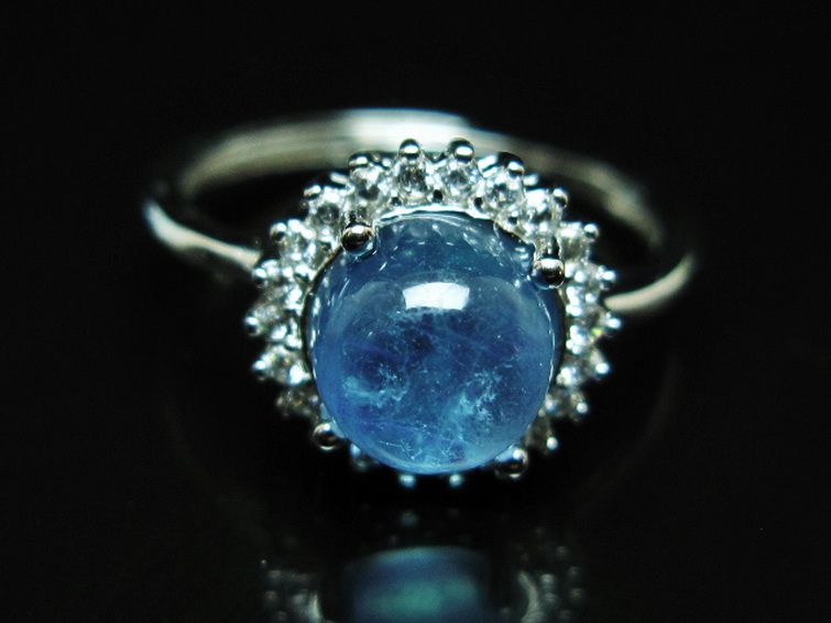 アクアマリン 指輪 (19号) [t367-7316] 1枚目