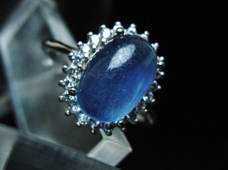 アクアマリン 指輪 (18号)[t367-7330]