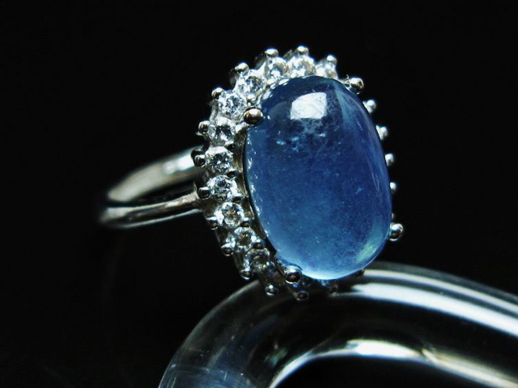 アクアマリン 指輪 (18号)[T367-7330] 3枚目