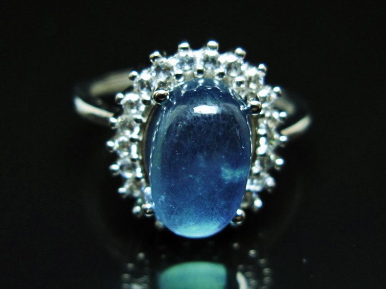 アクアマリン 指輪 (15号) [t367-7331] 1枚目