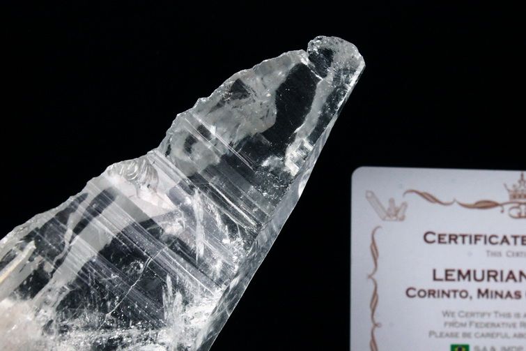 レムリアンシード水晶 原石 ミナスジェライス州コリント産 ※証明書付き[T370-4095] 1枚目