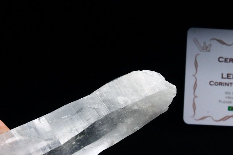 レムリアンシード水晶 原石 ミナスジェライス州コリント産 ※証明書付き[T370-4096] 1枚目