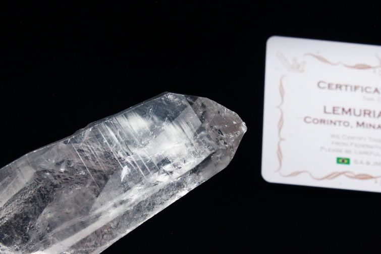 レムリアンシード水晶 原石 ミナスジェライス州コリント産 ※証明書付き[T370-4097] 1枚目