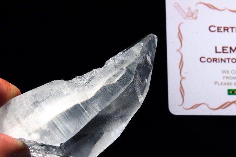 レムリアンシード水晶 原石 ミナスジェライス州コリント産 ※証明書付き[T370-4098] 1枚目