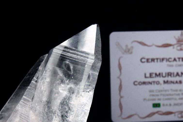 レムリアンシード水晶 原石 ミナスジェライス州コリント産 ※証明書付き[T370-4100] 1枚目