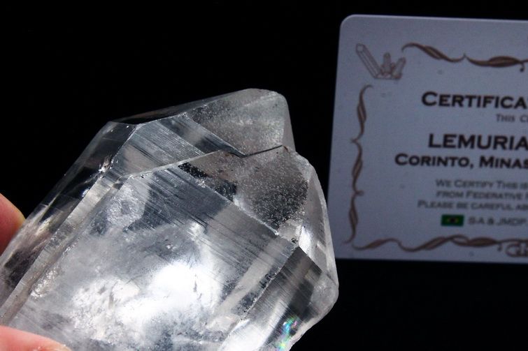 レムリアンシード水晶 原石 ミナスジェライス州コリント産 ※証明書付き[T370-4101] 1枚目