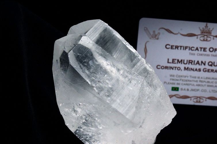 レムリアンシード水晶 原石 ミナスジェライス州コリント産 ※証明書付き[T370-4102] 1枚目