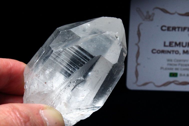 レムリアンシード水晶 原石 ミナスジェライス州コリント産 ※証明書付き[T370-4103] 1枚目