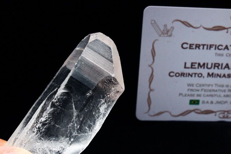 レムリアンシード水晶 原石 ミナスジェライス州コリント産 ※証明書付き[T370-4106] 1枚目