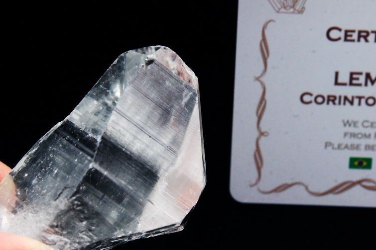 レムリアンシード水晶 原石 ミナスジェライス州コリント産 ※証明書付き[T370-4107] 1枚目