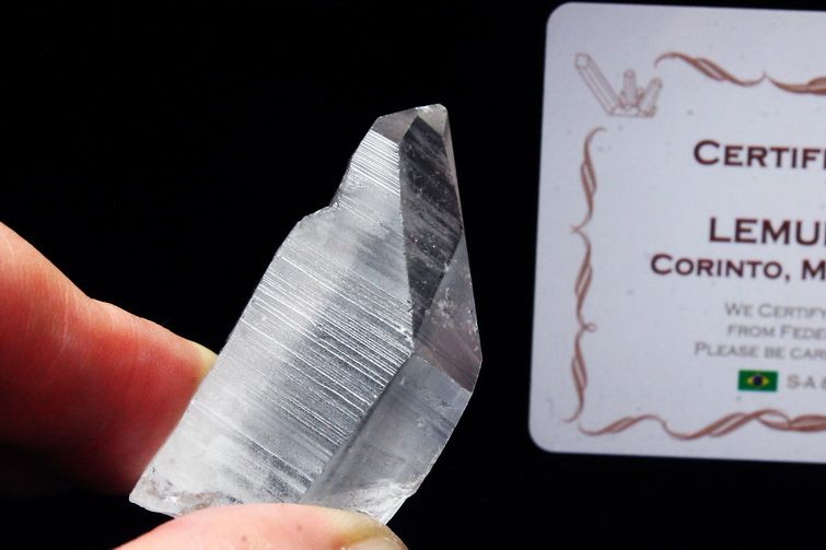 レムリアンシード水晶 原石 ミナスジェライス州コリント産 ※証明書付き[T370-4109] 1枚目