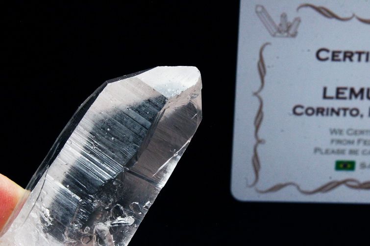 レムリアンシード水晶 原石 ミナスジェライス州コリント産 ※証明書付き[T370-4112] 1枚目