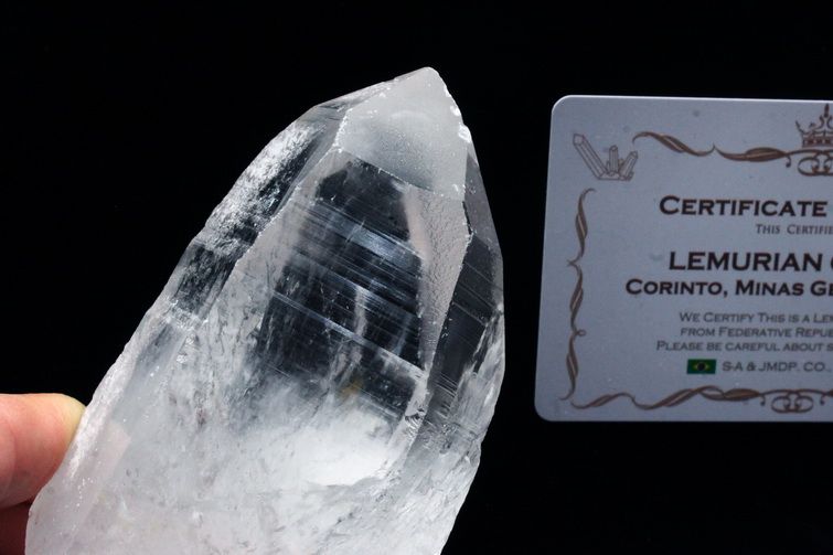 レムリアンシード水晶 原石 ミナスジェライス州コリント産 ※証明書付き[T370-4115] 1枚目