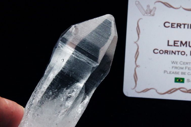 レムリアンシード水晶 原石 ミナスジェライス州コリント産 ※証明書付き[T370-4120] 1枚目