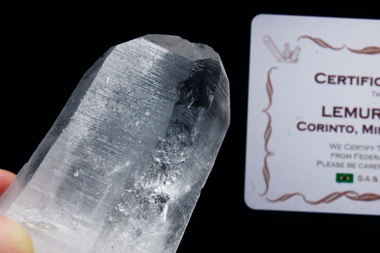レムリアンシード水晶 原石 ミナスジェライス州コリント産 ※証明書付き[T370-4128] 1枚目