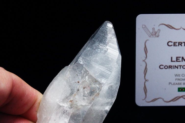 レムリアンシード水晶 原石 ミナスジェライス州コリント産 ※証明書付き[T370-4130] 1枚目