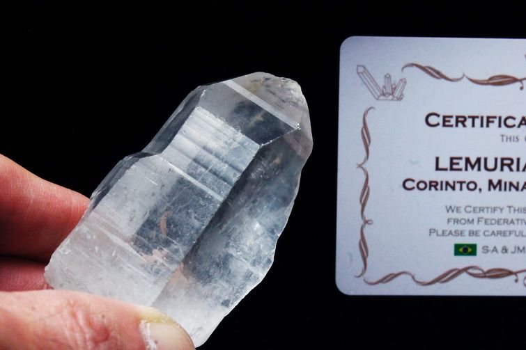 レムリアンシード水晶 原石 ミナスジェライス州コリント産 ※証明書付き[T370-4131] 1枚目
