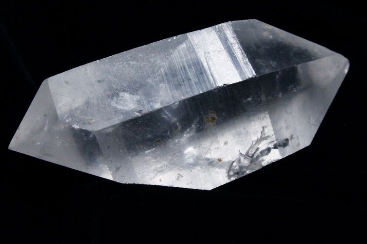 レムリアンシード水晶 ダブルポイント 原石 ミナスジェライス州コリント産 ※証明書付き[T370-4135] 2枚目