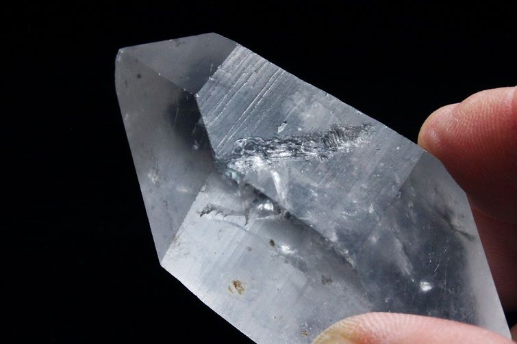 レムリアンシード水晶 ダブルポイント 原石 ミナスジェライス州コリント産 ※証明書付き[T370-4135] 5枚目