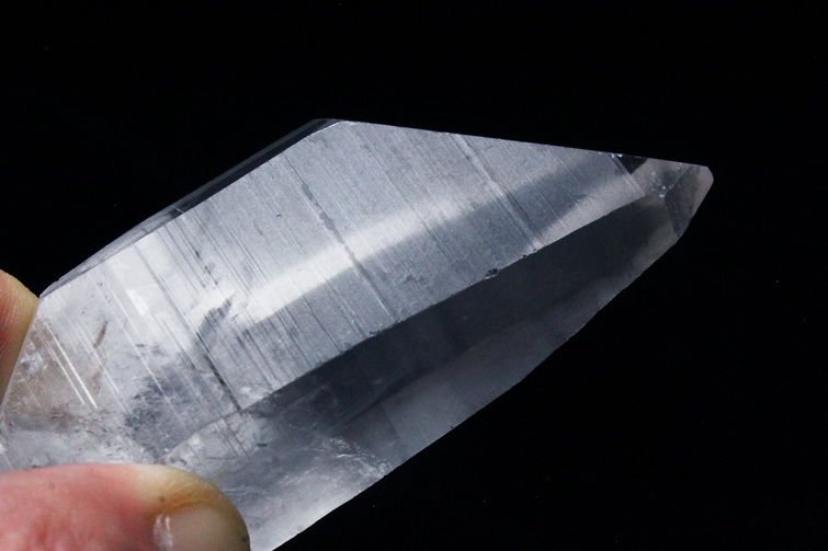 レムリアンシード水晶 ダブルポイント 原石 ミナスジェライス州コリント産 ※証明書付き[T370-4137] 2枚目