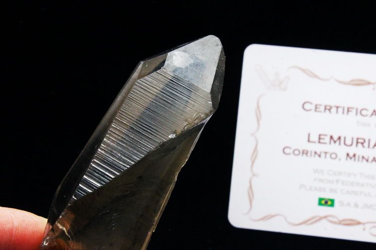 シトリン レムリアンシード水晶 原石 ミナスジェライス州コリント産 ※証明書付き[T370-4145] 1枚目