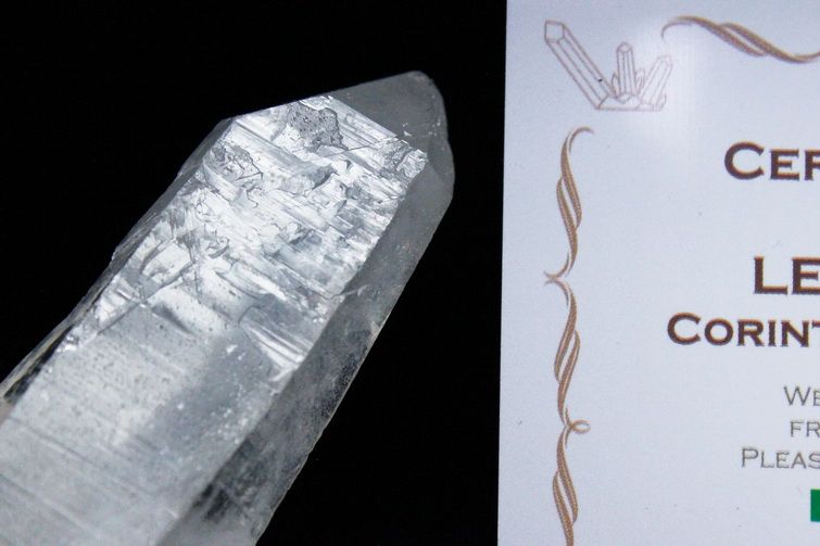 レムリアンシード水晶 原石 ミナスジェライス州コリント産 ※証明書付き[T370-4155] 1枚目