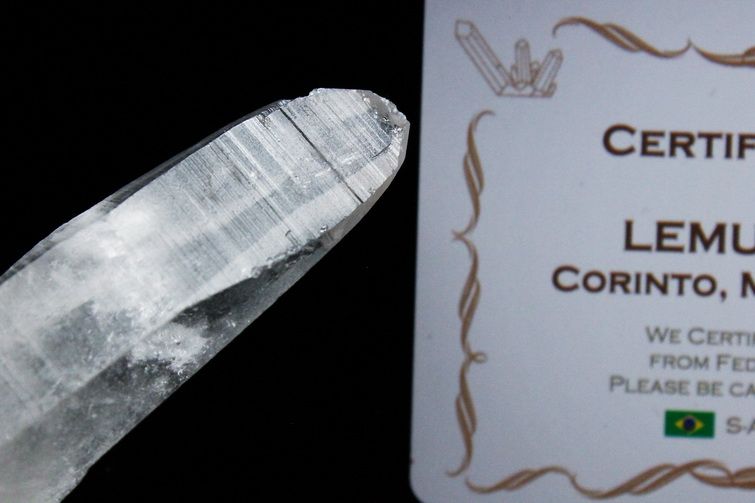 レムリアンシード水晶 原石 ミナスジェライス州コリント産 ※証明書付き[T370-4156] 1枚目