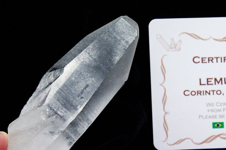 レムリアンシード水晶 原石 ミナスジェライス州コリント産 ※証明書付き[T370-4161] 1枚目