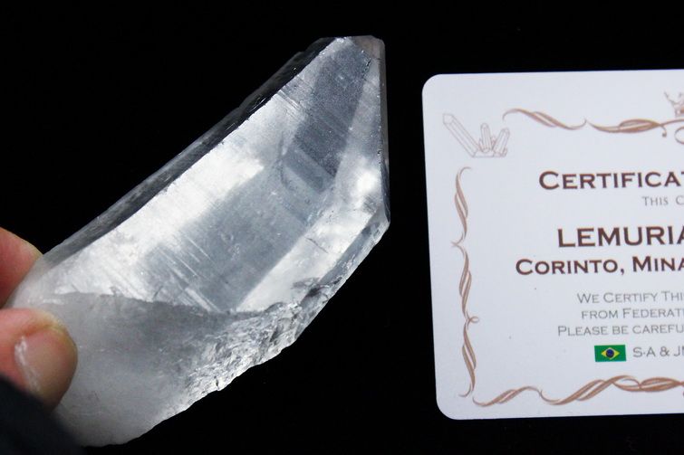 レムリアンシード水晶 原石 ミナスジェライス州コリント産 ※証明書付き[T370-4162] 1枚目