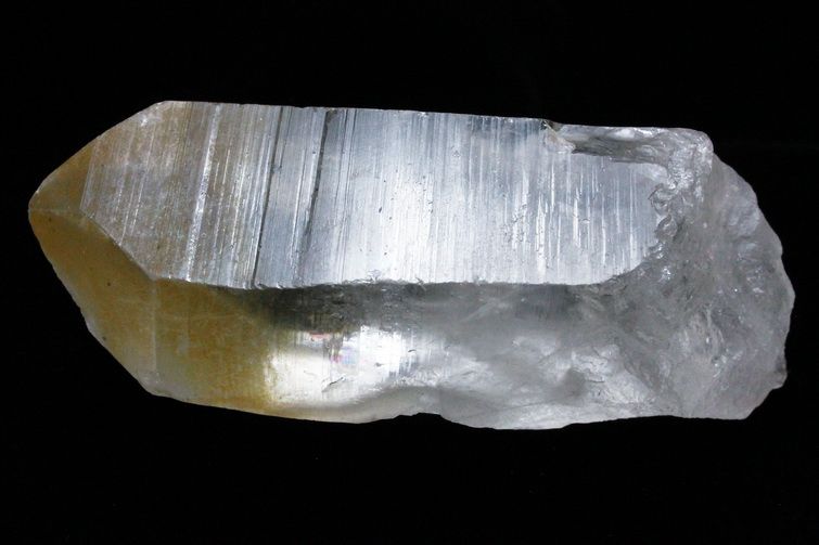 シトリン レムリアンシード水晶 原石 ミナスジェライス州コリント産 ※証明書付き[T370-4184] 3枚目