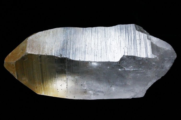 シトリン レムリアンシード水晶 原石 ミナスジェライス州コリント産 ※証明書付き[T370-4184] 4枚目